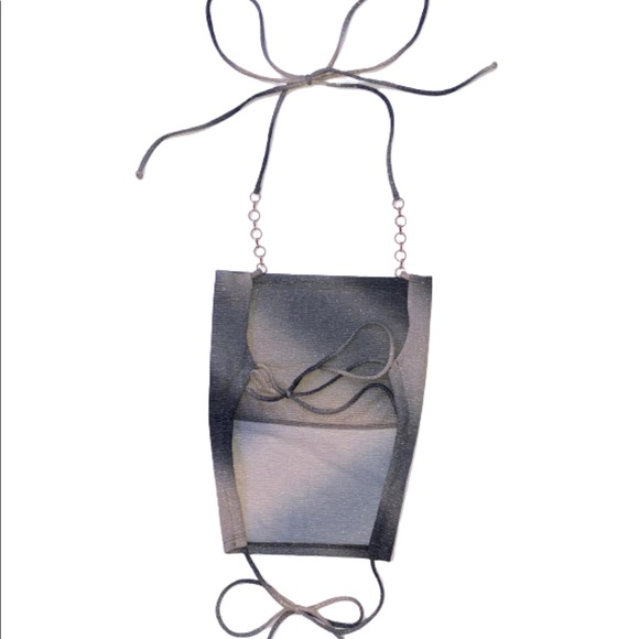 Charcoal Chain Crop Top - Picture 4 of 5